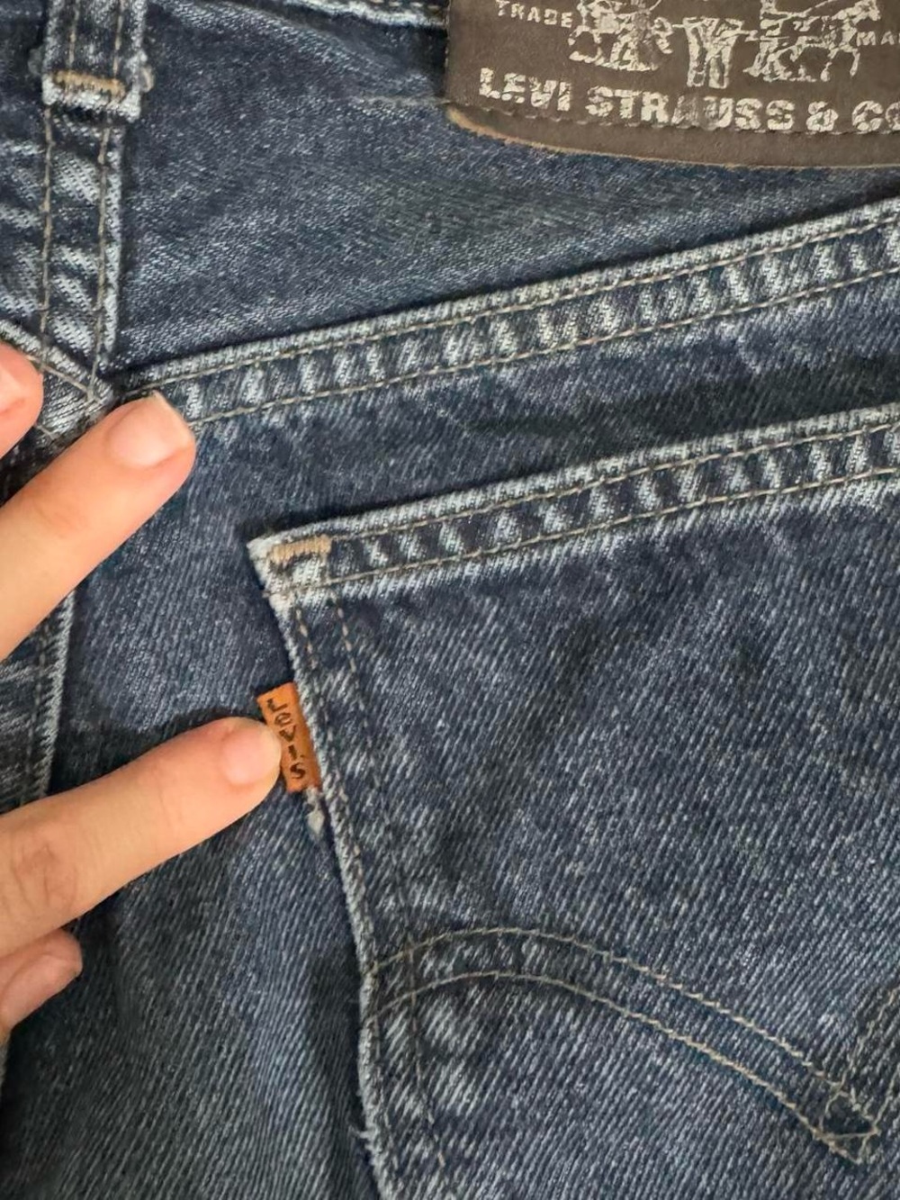 Levi's back pocket close-up